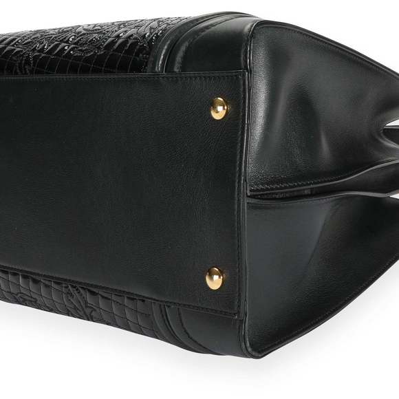 Versace Black Patent Leather Vanitas Icon Micro Tote - Picture 6 of 9